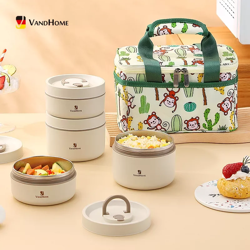 VandHome Thermal Lunch Box 18/8 Stainless Steel Bento Box Portable Leak-Proof Food Container For Kids School Picnic Food Box
VandHome Thermal Lunch Box 18/8 Stainless Steel Bento Box Portable Leak-Proof Food Container For Kids School Picnic Food Box
