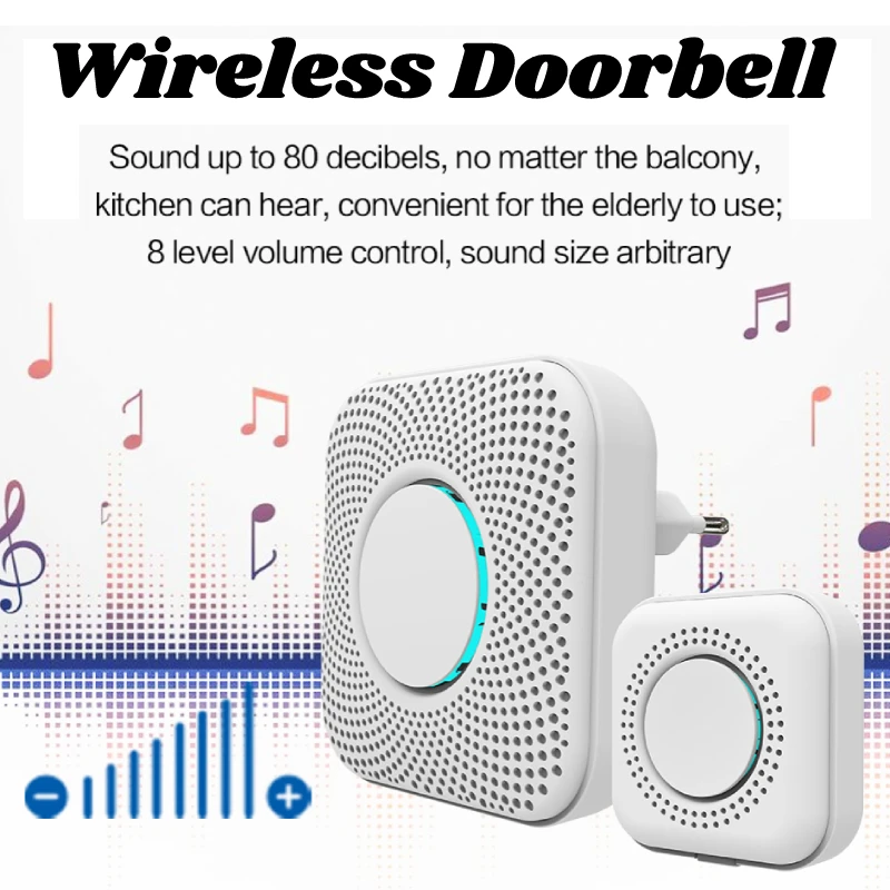 CoRui Wireless Doorbell AC Digital Music Doorbell Wireless Intelligent Sensing Indoor Chime Home Security Low Power Consumption
CoRui Wireless Doorbell AC Digital Music Doorbell Wireless Intelligent Sensing Indoor Chime Home Security Low Power Consumption