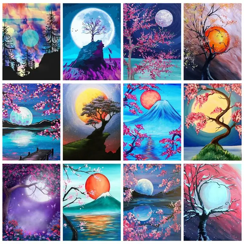 GATYZTORY Modern Paint By Numbers For Adults Moon And Tree Coloring On Numbers Canvas Painting Diy Gifts Landscape Acrylic Paint
GATYZTORY Modern Paint By Numbers For Adults Moon And Tree Coloring On Numbers Canvas Painting Diy Gifts Landscape Acrylic Paint