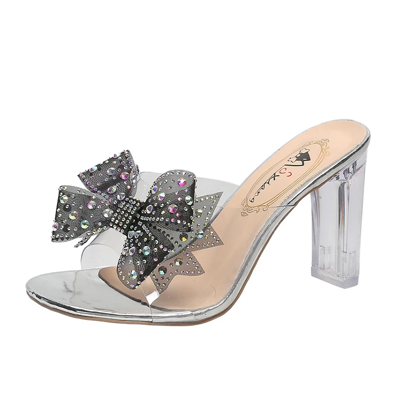 Hot Women Shoes Slippers Women's Super High Heel Thick Heel Rhinestone Bow Transparent Sandals
Hot Women Shoes Slippers Women's Super High Heel Thick Heel Rhinestone Bow Transparent Sandals