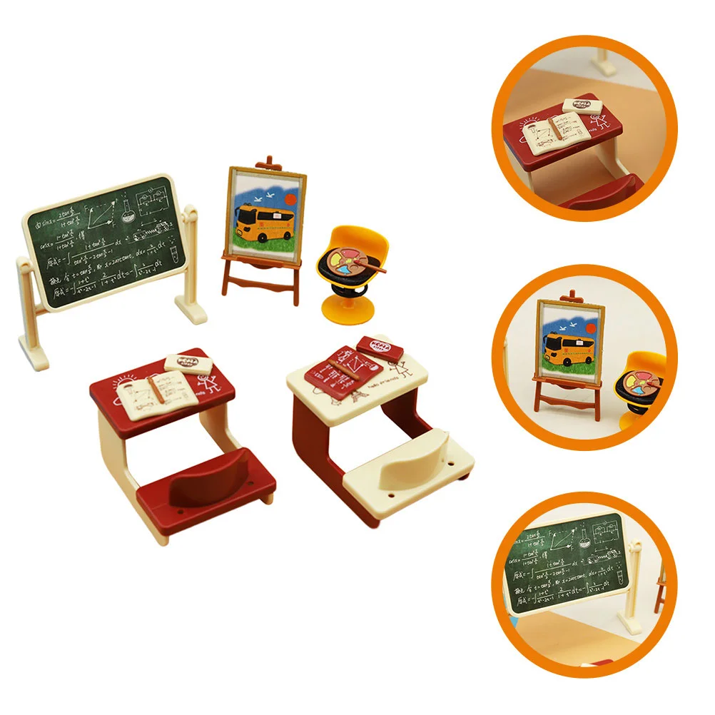 2 Sets Mini Desk Blackboard Toys Chair Classroom Accessories House Decor Chalkboard Plastic Child
2 Sets Mini Desk Blackboard Toys Chair Classroom Accessories House Decor Chalkboard Plastic Child