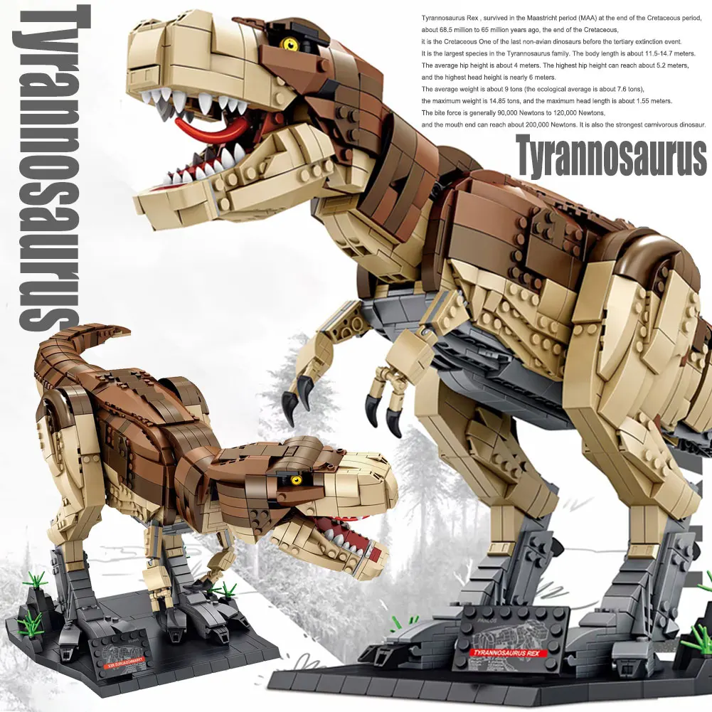 Jurassic Dinosaur Figures Bricks Tyrannosaurus DIY Dinosaurios Building Blocks Toy Dinosuar Christmas Gifts For Adult Children
Jurassic Dinosaur Figures Bricks Tyrannosaurus DIY Dinosaurios Building Blocks Toy Dinosuar Christmas Gifts For Adult Children