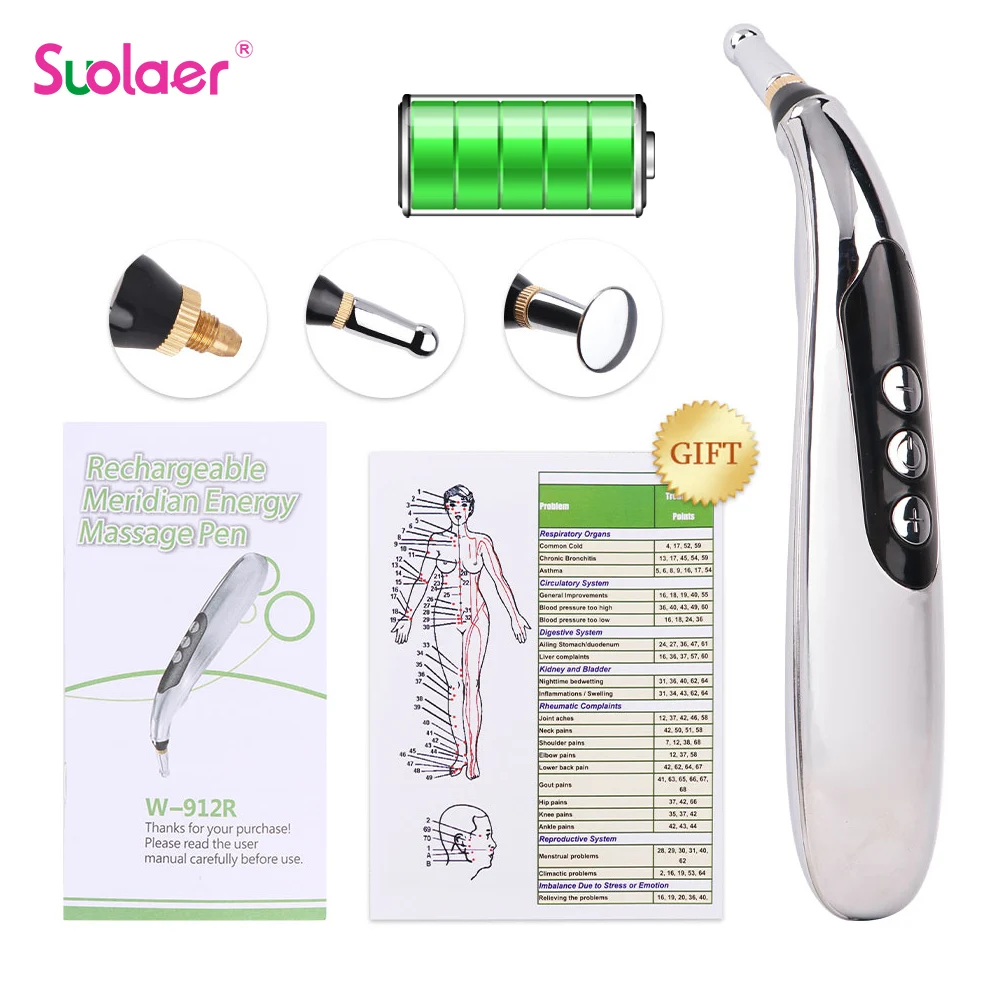 Electronic Acupuncture Pen Point Massager Electric Meridians Laser Therapy Heal Massage Pen Meridian Energy Pen Pain Relief Tool
Electronic Acupuncture Pen Point Massager Electric Meridians Laser Therapy Heal Massage Pen Meridian Energy Pen Pain Relief Tool