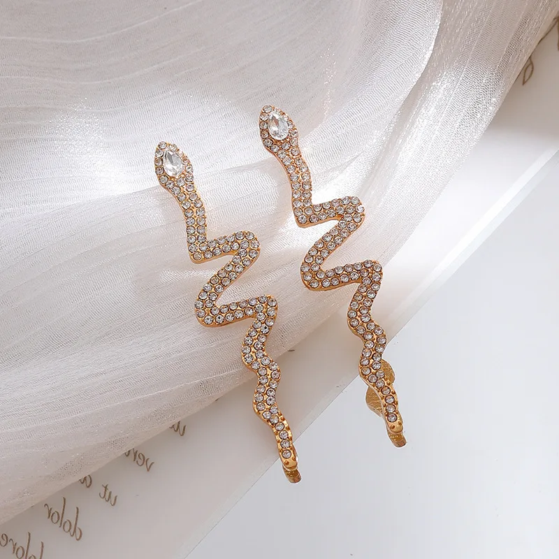 2023 Full Diamond Snake Earrings Women'S Animal Earrings Atmosphere Advanced Sense Personality Design Sense Net Red Earrings
2023 Full Diamond Snake Earrings Women'S Animal Earrings Atmosphere Advanced Sense Personality Design Sense Net Red Earrings