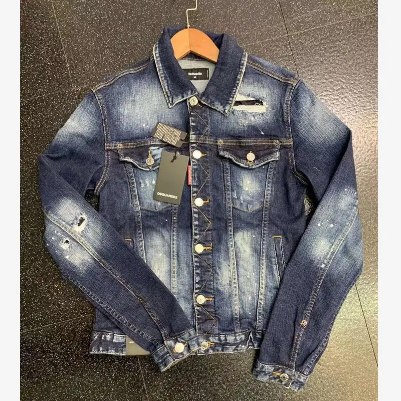 Модная трендовая мотоциклетная куртка Dsquared2 в стиле панк с надписью, Повседневная джинсовая куртка с отворотом, мужская одежда X50
Модная трендовая мотоциклетная куртка Dsquared2 в стиле панк с надписью, Повседневная джинсовая куртка с отворотом, мужская одежда X50