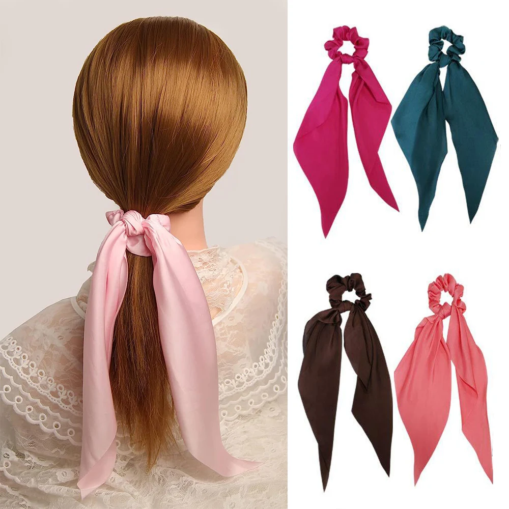 Hair Accessories Bow Knotted Satin Hair Rope Long Ribbon Scrunchies Silky Elastic Hair Bands Solid Color DIY Handmade Hair Rope
Hair Accessories Bow Knotted Satin Hair Rope Long Ribbon Scrunchies Silky Elastic Hair Bands Solid Color DIY Handmade Hair Rope