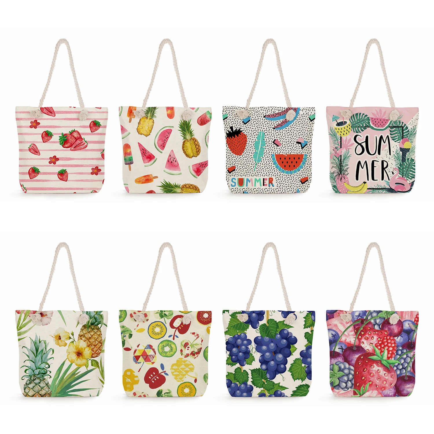 Art Fruits Printed Shopping Bags Casual Beach Travel Women Shoulder Bag High Capacity Eco Reusable Thick Rope Handbags Portable
Art Fruits Printed Shopping Bags Casual Beach Travel Women Shoulder Bag High Capacity Eco Reusable Thick Rope Handbags Portable