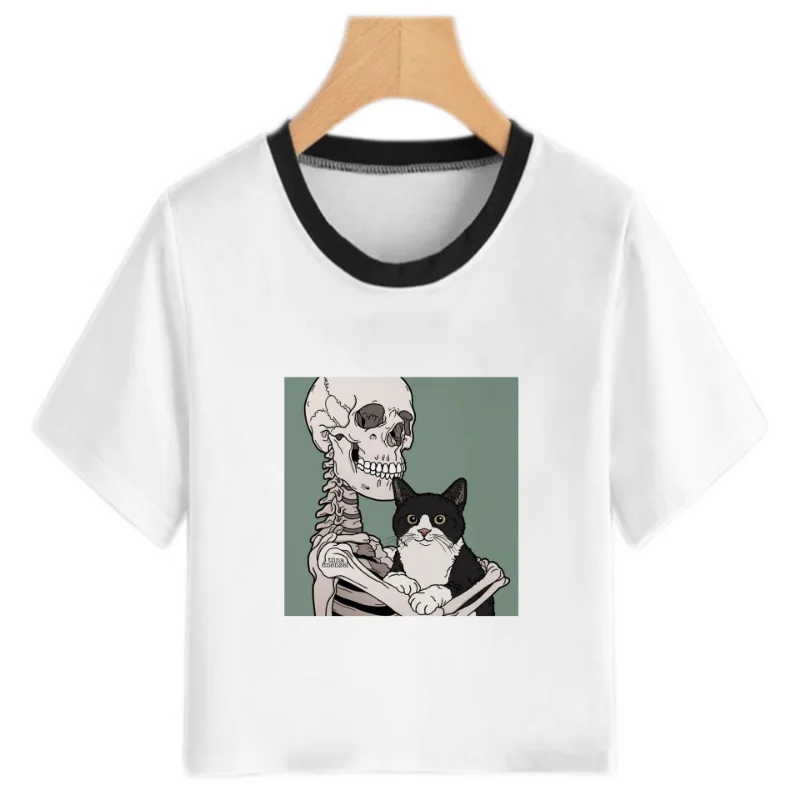 Женская Футболка с коротким рукавом, круглым вырезом и принтом черепа
Женская Футболка с коротким рукавом, круглым вырезом и принтом черепа