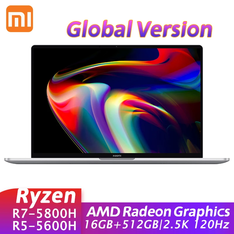

Xiaomi Mi Laptop Pro 14 AMD Ryzen R7 5800H/R5 5600H Processor Laptop 16GB DDR4+512GB SSD 2.5K Super Retina 14Inch Computer PC