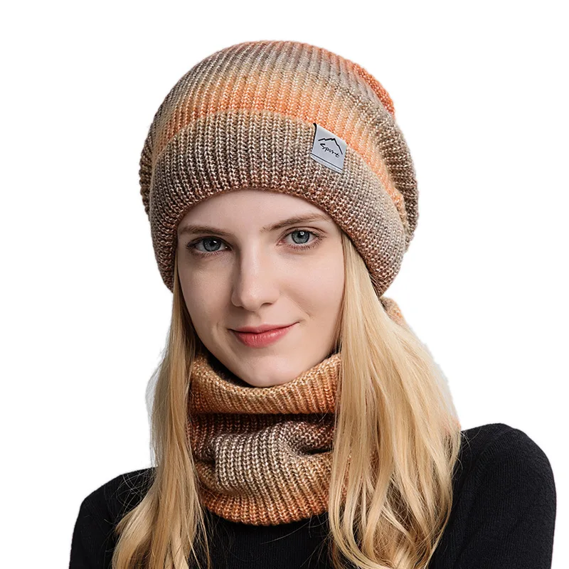 Hat Autumn And Winter Korean Version Of The Gradual Color Wool Hat Thick Warm Protective Ear Anti-cold Knit Hat Two-piece Set
Hat Autumn And Winter Korean Version Of The Gradual Color Wool Hat Thick Warm Protective Ear Anti-cold Knit Hat Two-piece Set