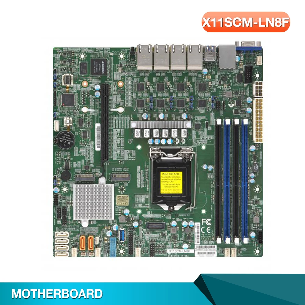

X11SCM-LN8F For Supermicro Server Motherboard 8th/9th Gen. Core i3 Xeon E-2100/2200 Processor LGA1151