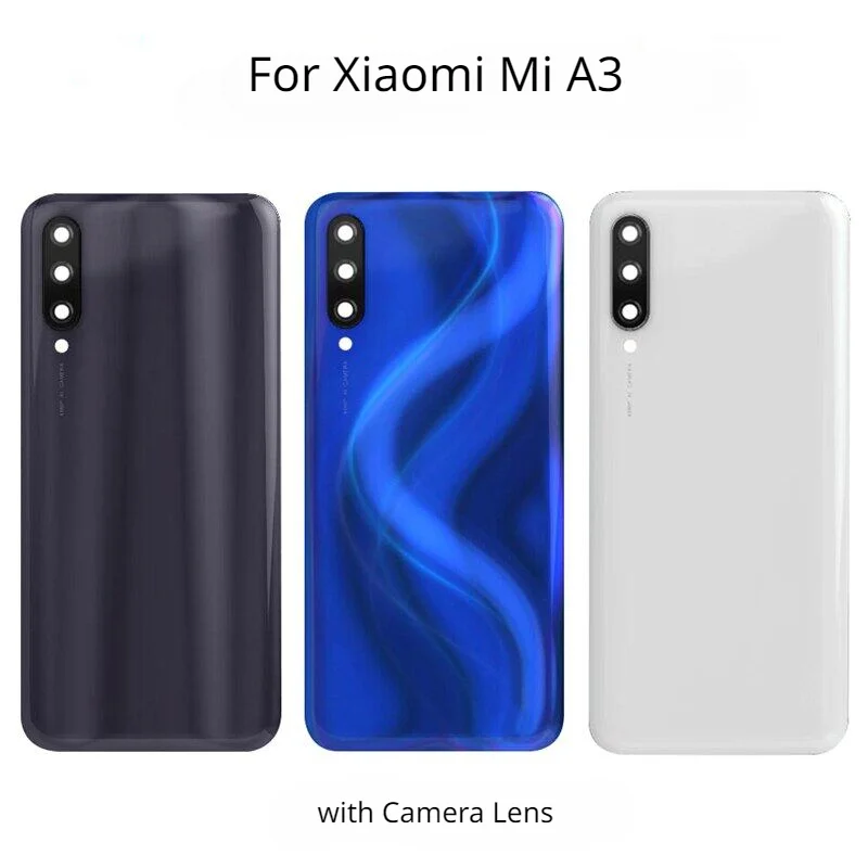 

Rear Door Housing Back Case For Xiaomi Mi A3 M1906F9SH M1906F9SI Back Glass Battery Cover with Camera Lens