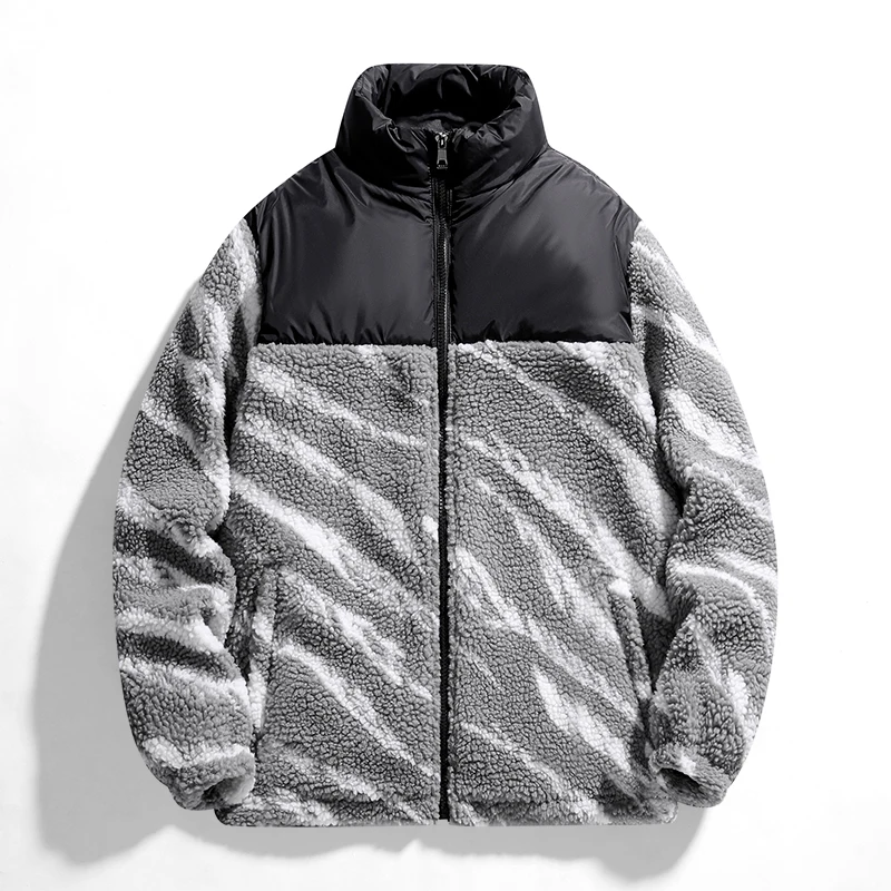 Autumn and Winter New Thickened Parka Men's Fleece Contrast Color Zebra Jacket Stitching Warm Lamb Velvet Jacket Men
Autumn and Winter New Thickened Parka Men's Fleece Contrast Color Zebra Jacket Stitching Warm Lamb Velvet Jacket Men