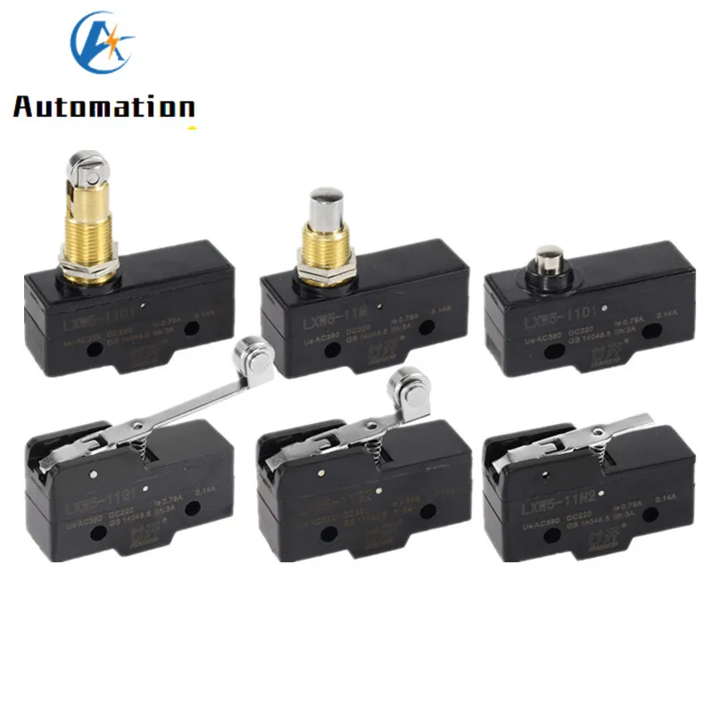 

1pcs LXW5 Micro Switch AC 380V DC 220V 10A Push Plunger Actuated Momentary Limit Switch LXW5-11M 11Q2 11D 11M 11N1 N2 11G