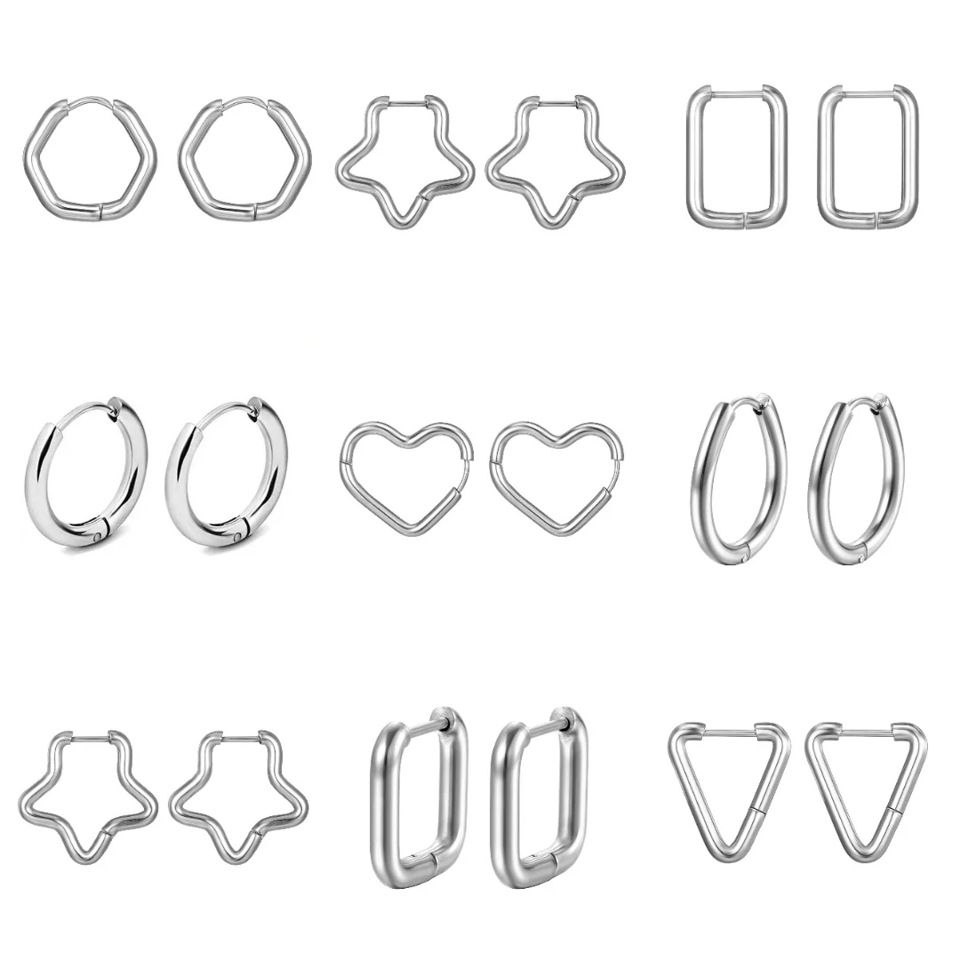 Silver Triangle Square Hoop Earrings for Women Chunky Minimalist Geometric White Gold Plated Huggie Hoop Earrings for Girls 2023
Silver Triangle Square Hoop Earrings for Women Chunky Minimalist Geometric White Gold Plated Huggie Hoop Earrings for Girls 2023