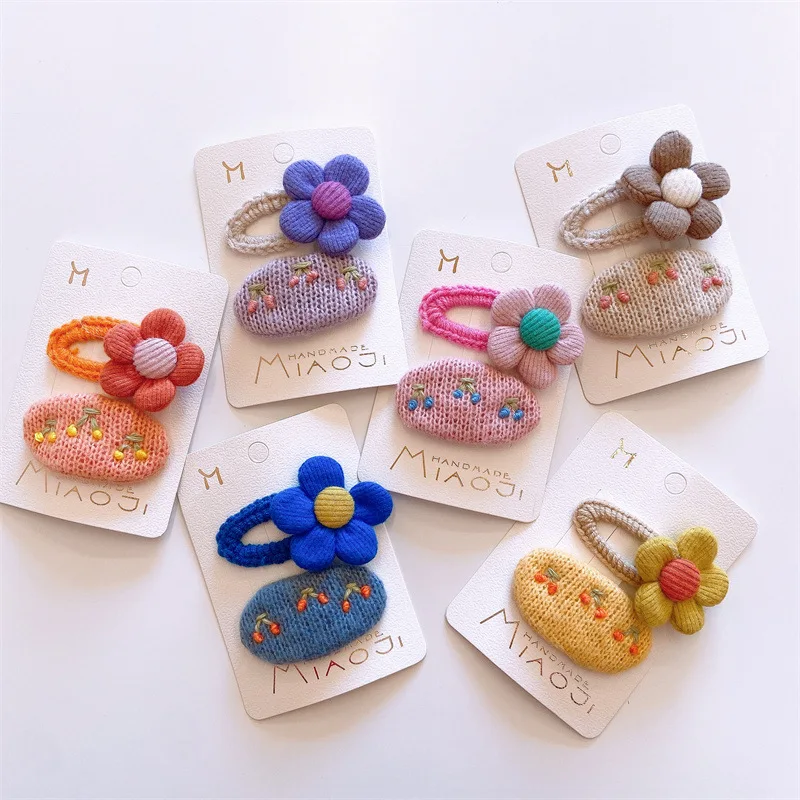 New Korean children's wool 5-petal flower BB clip embroidered hook thread hairpin 2-piece hair accessories hair clips for girls
New Korean children's wool 5-petal flower BB clip embroidered hook thread hairpin 2-piece hair accessories hair clips for girls