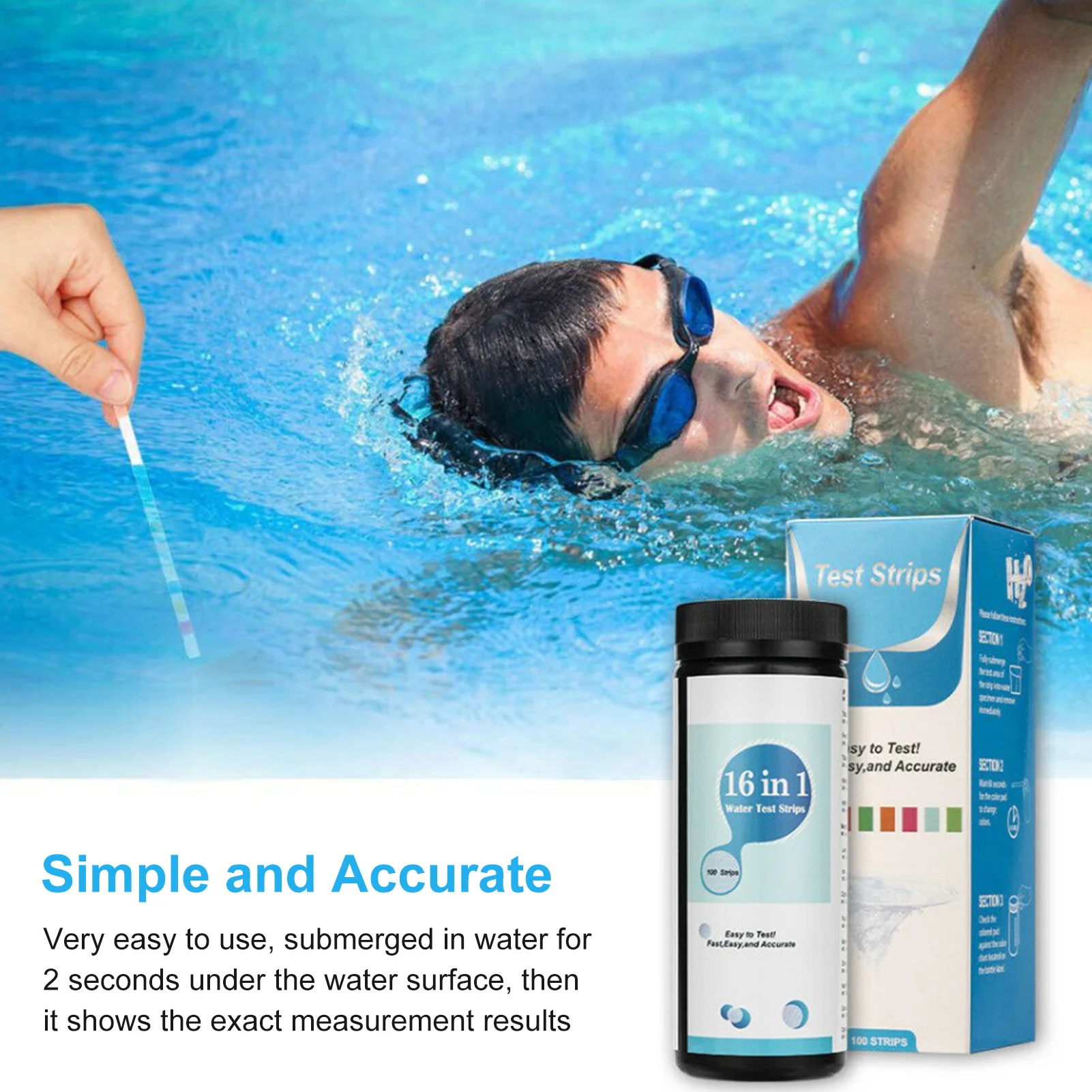 100pcs/Set Upgrade 16-in-1 Drinking Water Test Strip Water And Tap Water Quality Testing Simple PH Bromine Nitrate Paper
100pcs/Set Upgrade 16-in-1 Drinking Water Test Strip Water And Tap Water Quality Testing Simple PH Bromine Nitrate Paper