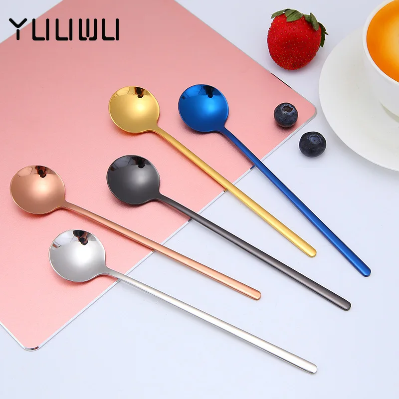 304 Stainless Steel Coffee Spoon Long Handle Ice Cream Dessert Spoons Eco-Friendly Stainless Steel Tableware Kitchen Supplies
304 Stainless Steel Coffee Spoon Long Handle Ice Cream Dessert Spoons Eco-Friendly Stainless Steel Tableware Kitchen Supplies