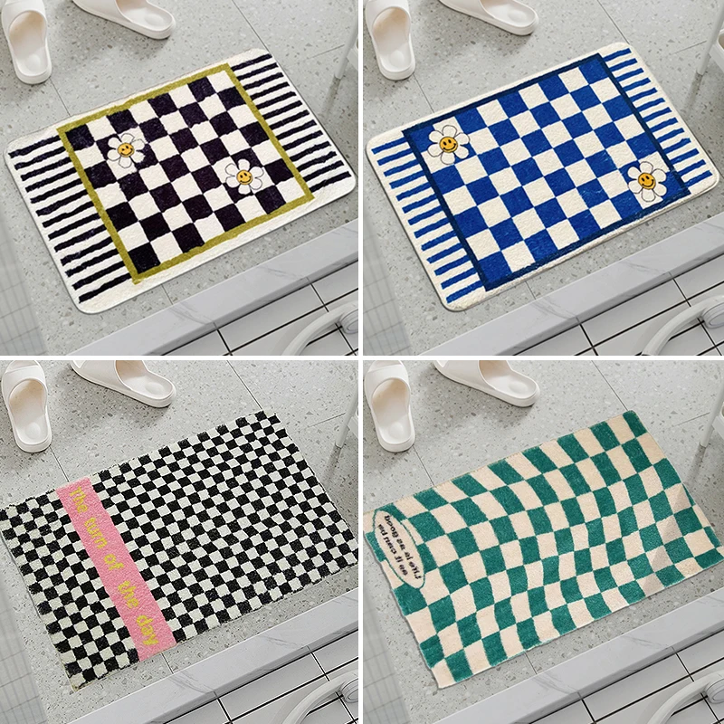Absorbent Bath Mats Non-Slip Mat for Bathroom Plush Floor Mats for Bedroom Plaid Pattern Area Rug Bathtub Side Foot Pad Foot Mat
Absorbent Bath Mats Non-Slip Mat for Bathroom Plush Floor Mats for Bedroom Plaid Pattern Area Rug Bathtub Side Foot Pad Foot Mat