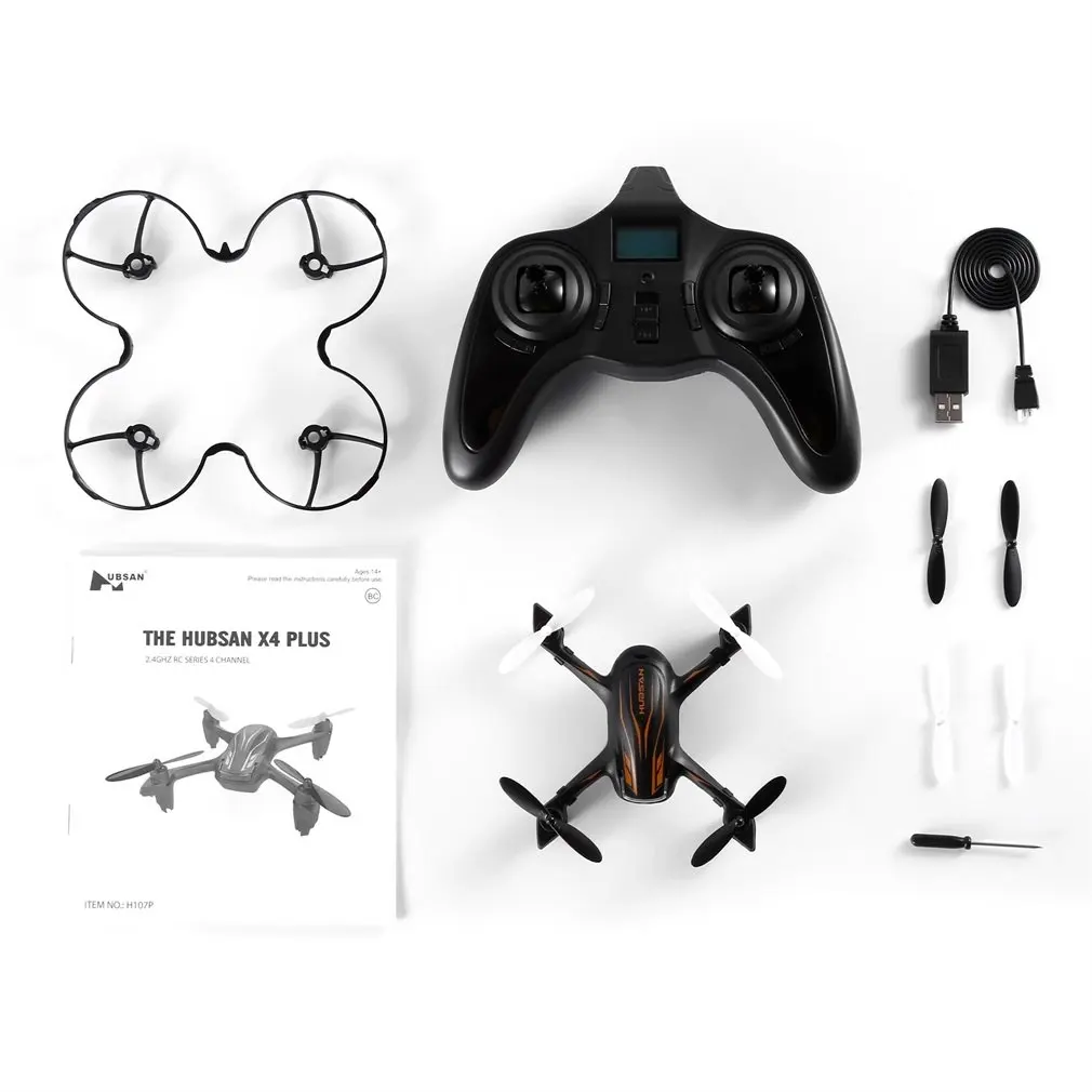 

Black Lightweight 2.4G 4CH 6-axle Gyro RC Quadcopter Ready to Fly 4-ways flip for Hubsan FPV X4 Plus H107P