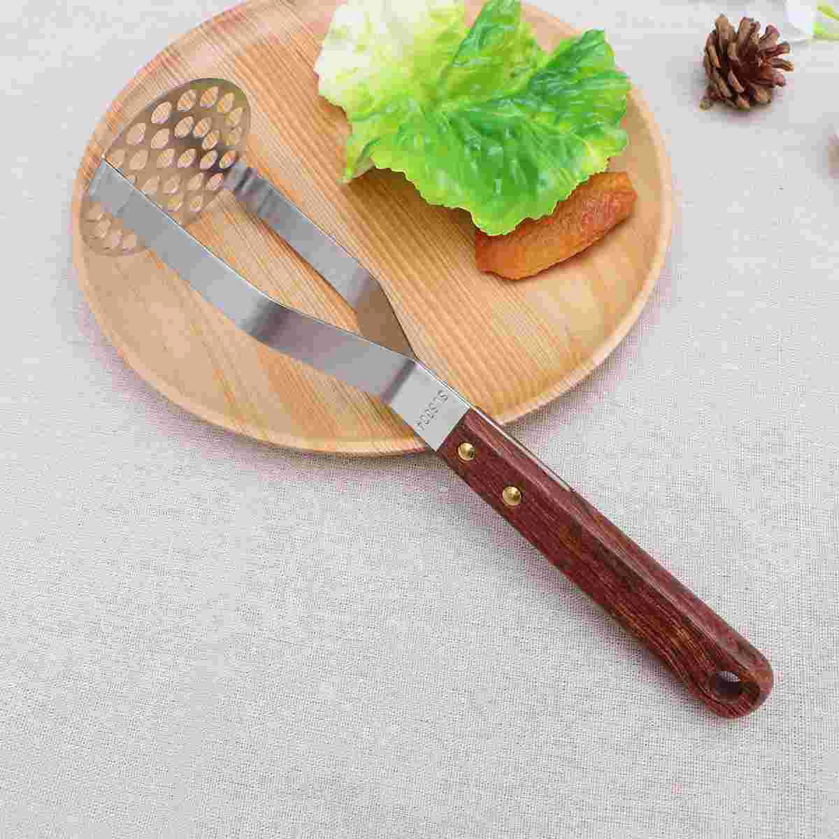 Potato Masher Kitchen Practical Stainless Steel Potato Presser Ricer With Wood Handle Kitchen Gadgets
Potato Masher Kitchen Practical Stainless Steel Potato Presser Ricer With Wood Handle Kitchen Gadgets