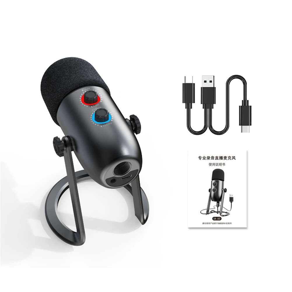 Microphone USB Type-C Cable Condenser Professionsal Desktop Microphone For PC Smart Phone Video Cardioid Pickup Pattern
Microphone USB Type-C Cable Condenser Professionsal Desktop Microphone For PC Smart Phone Video Cardioid Pickup Pattern