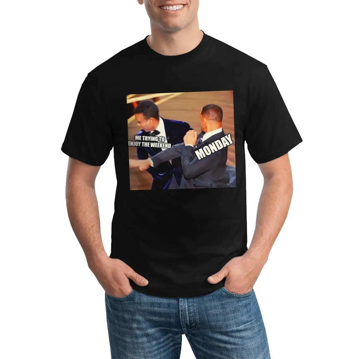 Will Smith Slap Chris T-Shirts meme Monday Coming Popular 100% Cotton T Shirts Round Neck Print Casual Clothes for Men Tees Gift
Will Smith Slap Chris T-Shirts meme Monday Coming Popular 100% Cotton T Shirts Round Neck Print Casual Clothes for Men Tees Gift