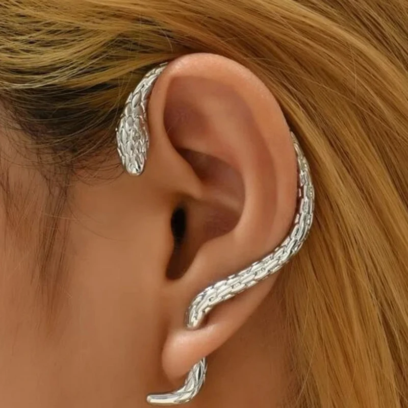 Vintage Exaggerated Winding Ear Hook Snake Shaped Earrings Woman Boho Jewelry Piercing Ear Fashion Luxury Earrings for Women
Vintage Exaggerated Winding Ear Hook Snake Shaped Earrings Woman Boho Jewelry Piercing Ear Fashion Luxury Earrings for Women