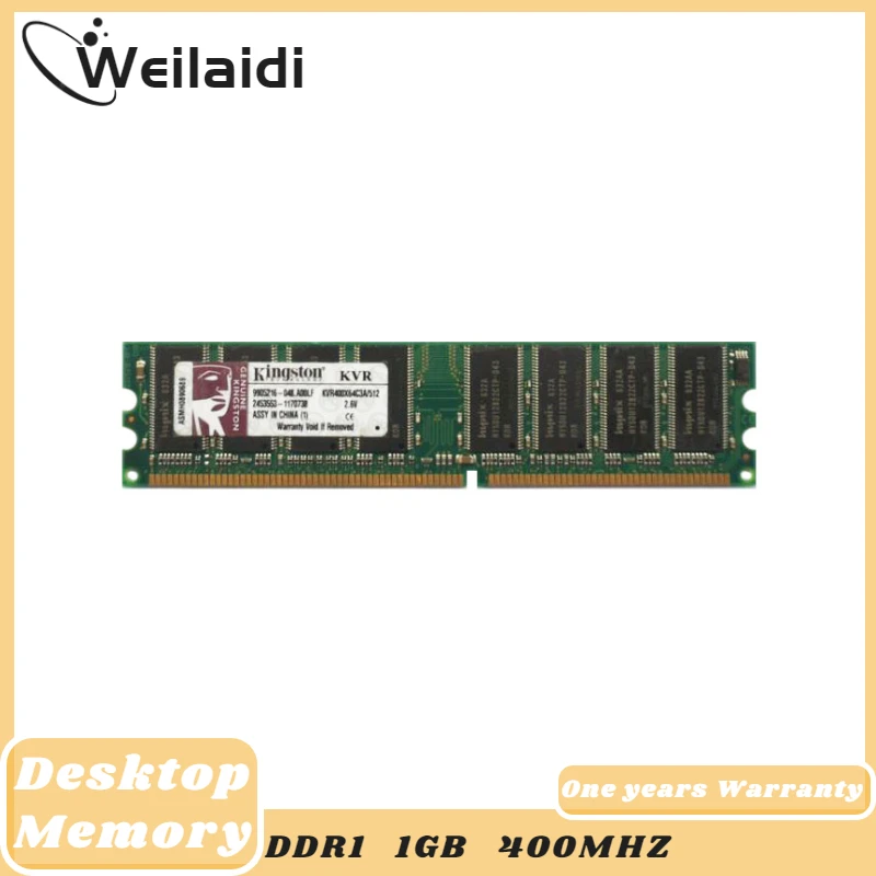 Kingston Memory Ram DDR1 1GB 3200U 400MHZ Memoria Desktop PC Module Computer CL4 Intel Cpu Accessories Wholesale
Kingston Memory Ram DDR1 1GB 3200U 400MHZ Memoria Desktop PC Module Computer CL4 Intel Cpu Accessories Wholesale
