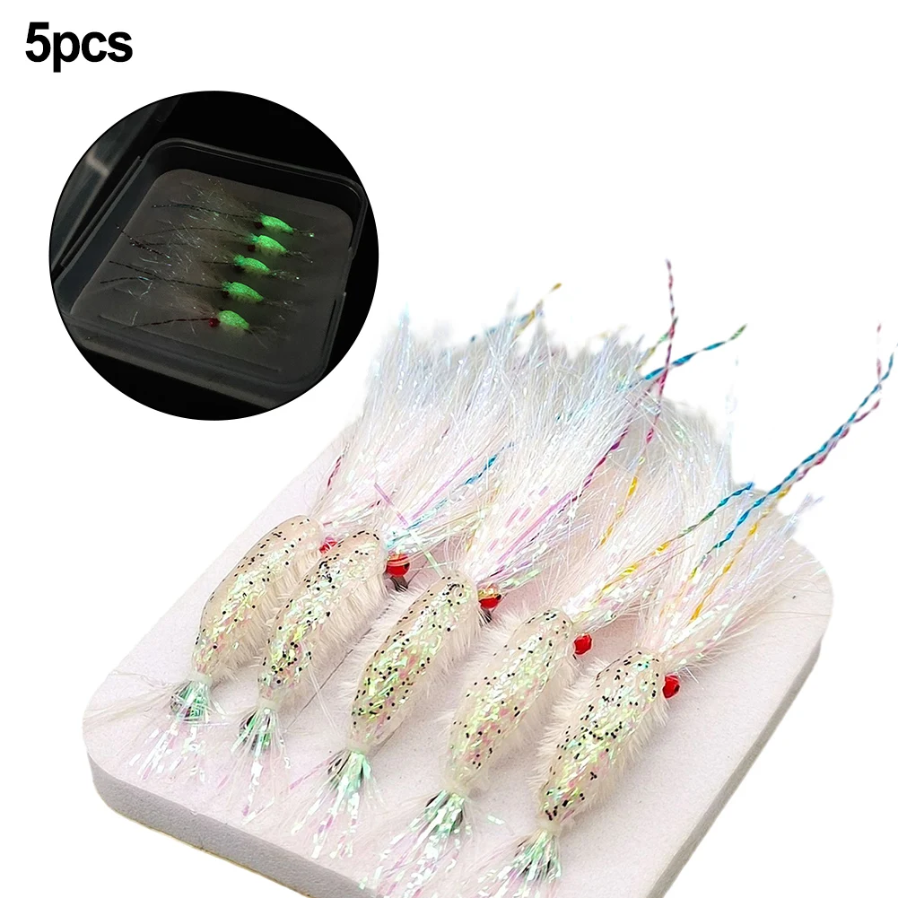 5pcs Fly Fishing Lure Bait Hooks Saltwater Shrimp Hook Bionic Fake Bait High Carbon Steel Fishhook For Sea Trout Bass Salmon
5pcs Fly Fishing Lure Bait Hooks Saltwater Shrimp Hook Bionic Fake Bait High Carbon Steel Fishhook For Sea Trout Bass Salmon