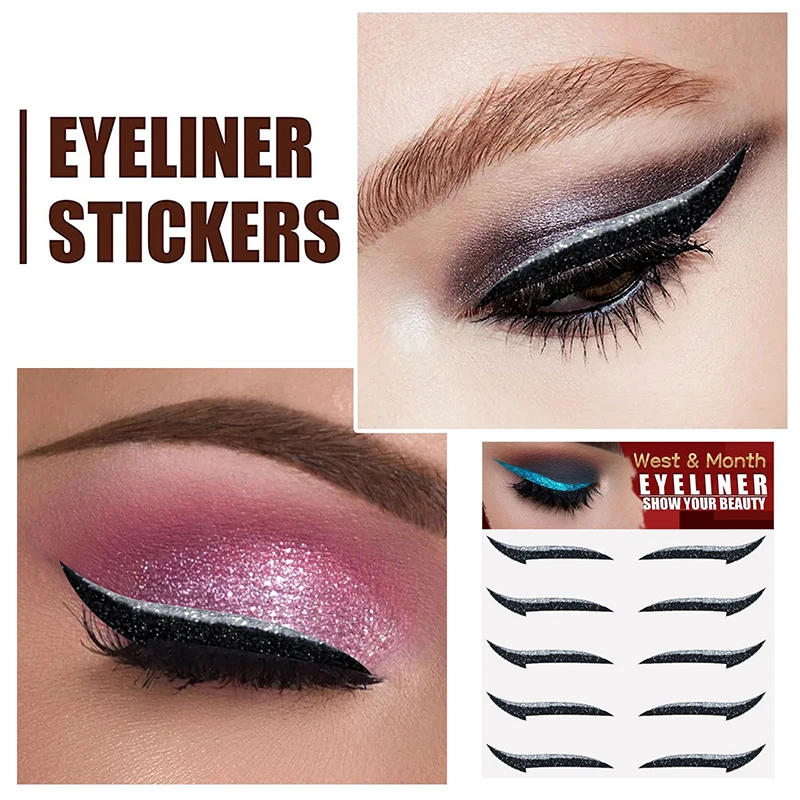 5Pairs Lazy Glitter Reusable Eyeliner With Fake Eyelash Sticker Nightclub Stage Double Eyelid Sticker Colorful Cat Eye Makeup
5Pairs Lazy Glitter Reusable Eyeliner With Fake Eyelash Sticker Nightclub Stage Double Eyelid Sticker Colorful Cat Eye Makeup