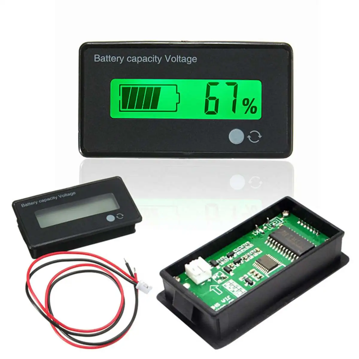12V 24V 36V 48V Battery Capacity Indicator Voltmeter Meter LCD Display eBike 8-70V Car Motorcycle Voltmeter Voltage Gauge
12V 24V 36V 48V Battery Capacity Indicator Voltmeter Meter LCD Display eBike 8-70V Car Motorcycle Voltmeter Voltage Gauge