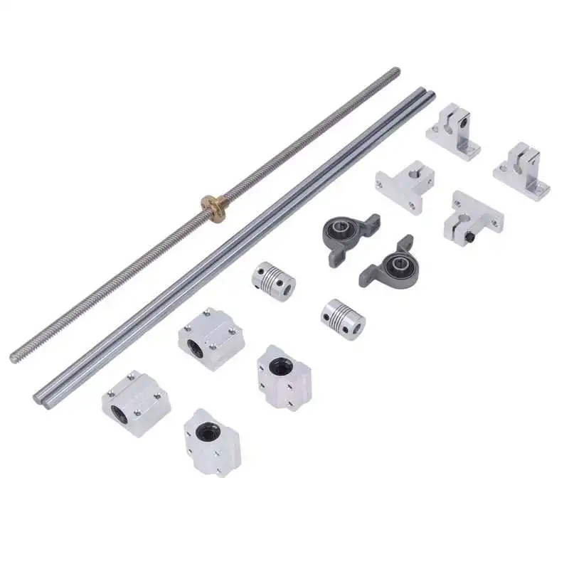 Lead Screw Set Lead Screw Kit Complete Good Strength 500mm Horizontal Optical Axes High Accuracy with Coupler for 3D Printing
Lead Screw Set Lead Screw Kit Complete Good Strength 500mm Horizontal Optical Axes High Accuracy with Coupler for 3D Printing