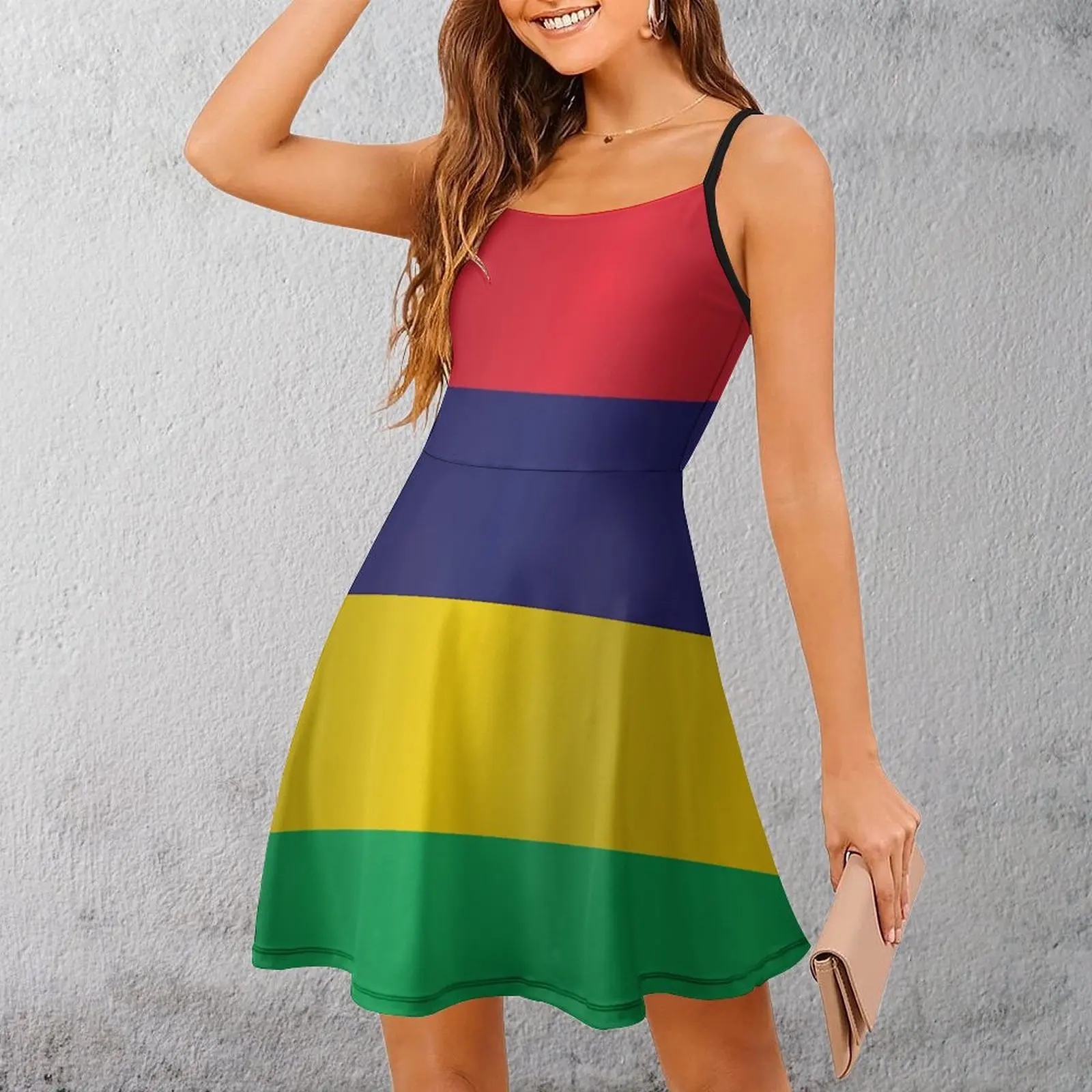Mauritius Flag Women's Sling Dress Unique Exotic Woman's Gown Funny Novelty Clubs Suspender Dress
Mauritius Flag Women's Sling Dress Unique Exotic Woman's Gown Funny Novelty Clubs Suspender Dress