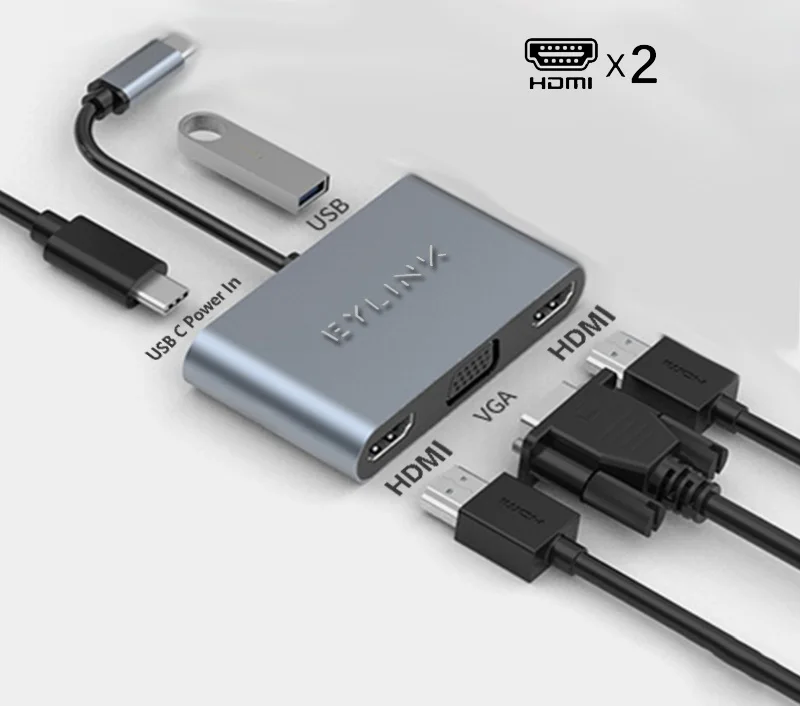 Док-станция USB Type-C для ноутбука, док-станция с двойным HDMI экраном, USB 3,0, адаптер для HP, DELL, XPS, Surface, Lenovo, ThinkPad
Док-станция USB Type-C для ноутбука, док-станция с двойным HDMI экраном, USB 3,0, адаптер для HP, DELL, XPS, Surface, Lenovo, ThinkPad