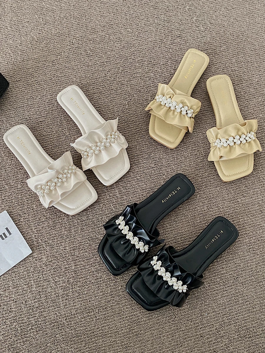 Шлепанцы женские с бусинами, роскошные дизайнерские сандалии из искусственной кожи, на плоской резиновой подошве, базовая обувь в ретро сти...
Шлепанцы женские с бусинами, роскошные дизайнерские сандалии из искусственной кожи, на плоской резиновой подошве, базовая обувь в ретро сти...