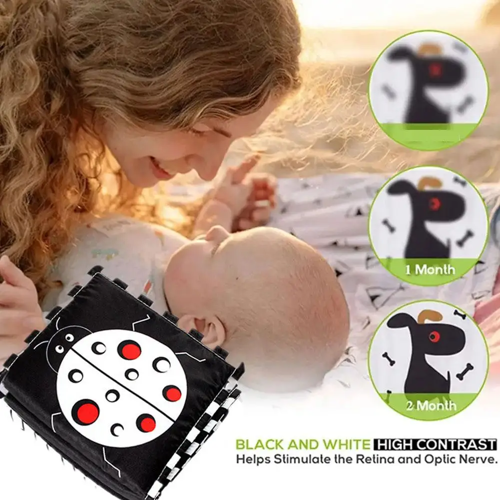 Soft Baby Books Black And White Feel High Contrast Cloth Book Sensory Early Learning Stroller Toys For Toddler 0-12 M C9O6
Soft Baby Books Black And White Feel High Contrast Cloth Book Sensory Early Learning Stroller Toys For Toddler 0-12 M C9O6