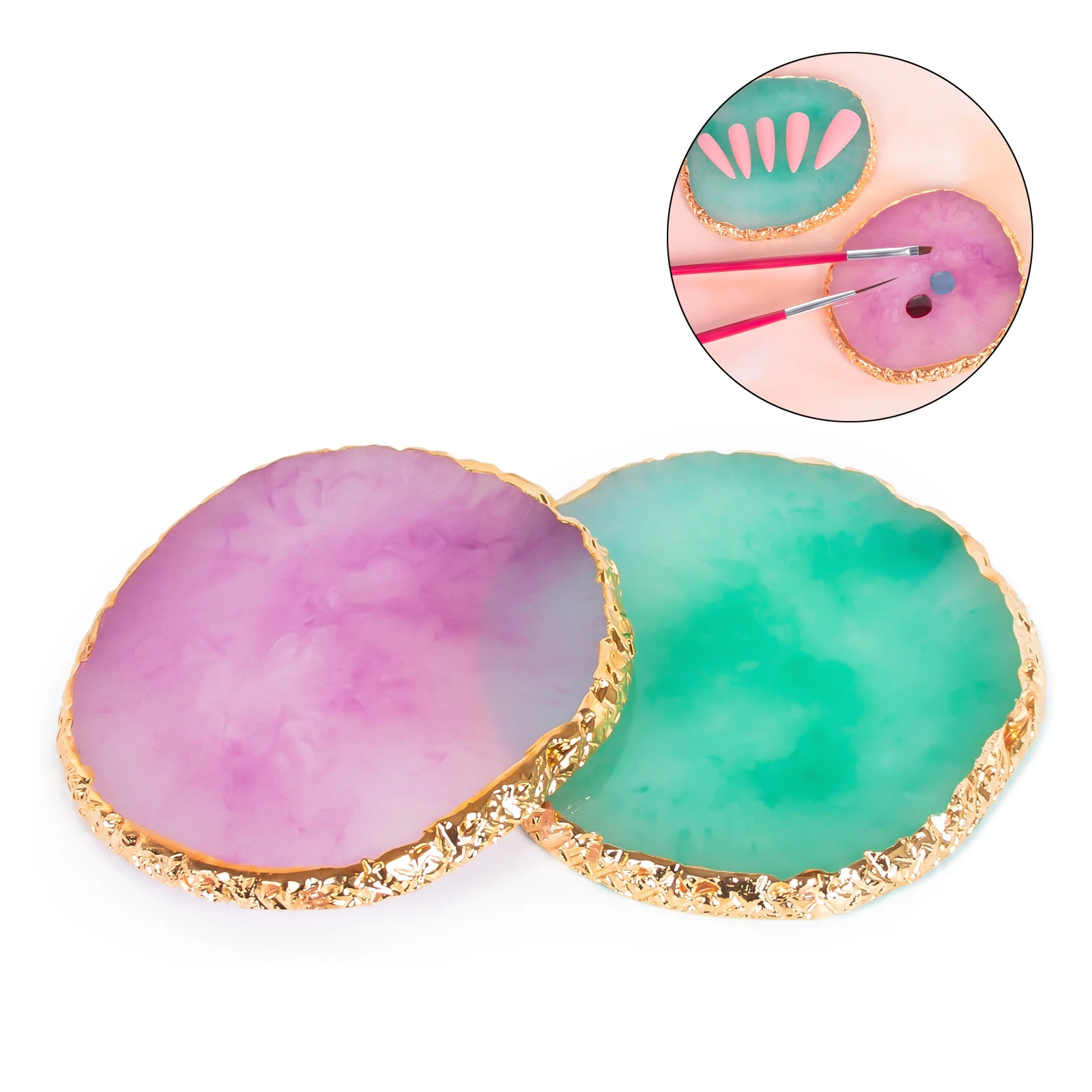 Nail Gel Palette Polish Pallet Color Mixing Drawing Paint Plate Agate Stone Resin Manicure For Nails Art Display 1pcs
Nail Gel Palette Polish Pallet Color Mixing Drawing Paint Plate Agate Stone Resin Manicure For Nails Art Display 1pcs