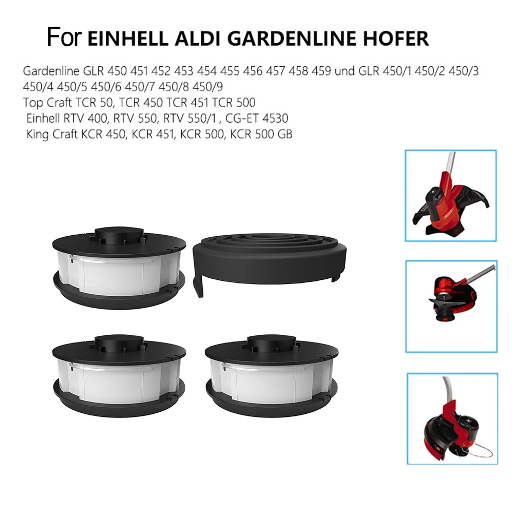 4pcs Trimmer Spool Head For Einhell GC-ET 4530 3405685 Spools Cap Cover Trimmer Head Set Garden Mower Replacement Accessories
4pcs Trimmer Spool Head For Einhell GC-ET 4530 3405685 Spools Cap Cover Trimmer Head Set Garden Mower Replacement Accessories