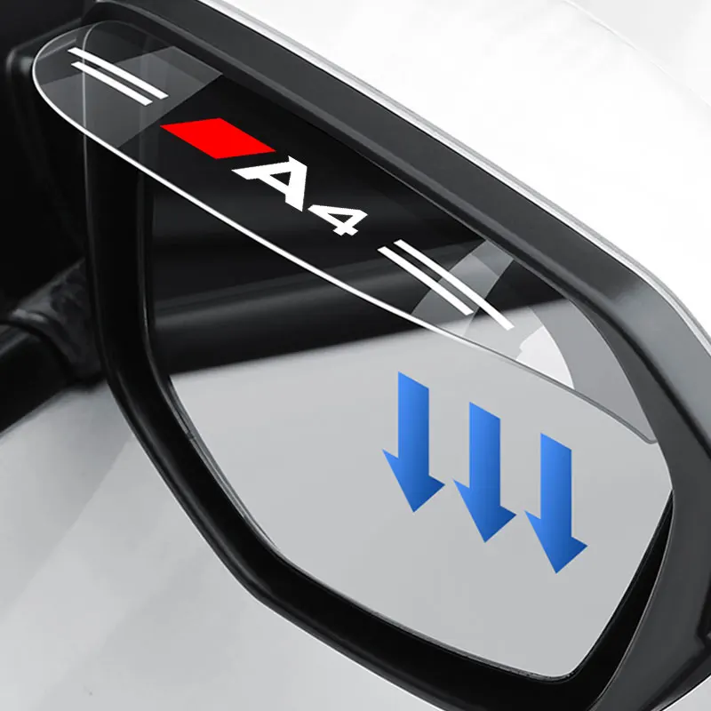 2Pcs Car Side Rear View Mirror Rain Eyebrow For Audi A4 Logo Visor Rain Shield Mirror Clear Waterproof Snow Shield Accessories
2Pcs Car Side Rear View Mirror Rain Eyebrow For Audi A4 Logo Visor Rain Shield Mirror Clear Waterproof Snow Shield Accessories