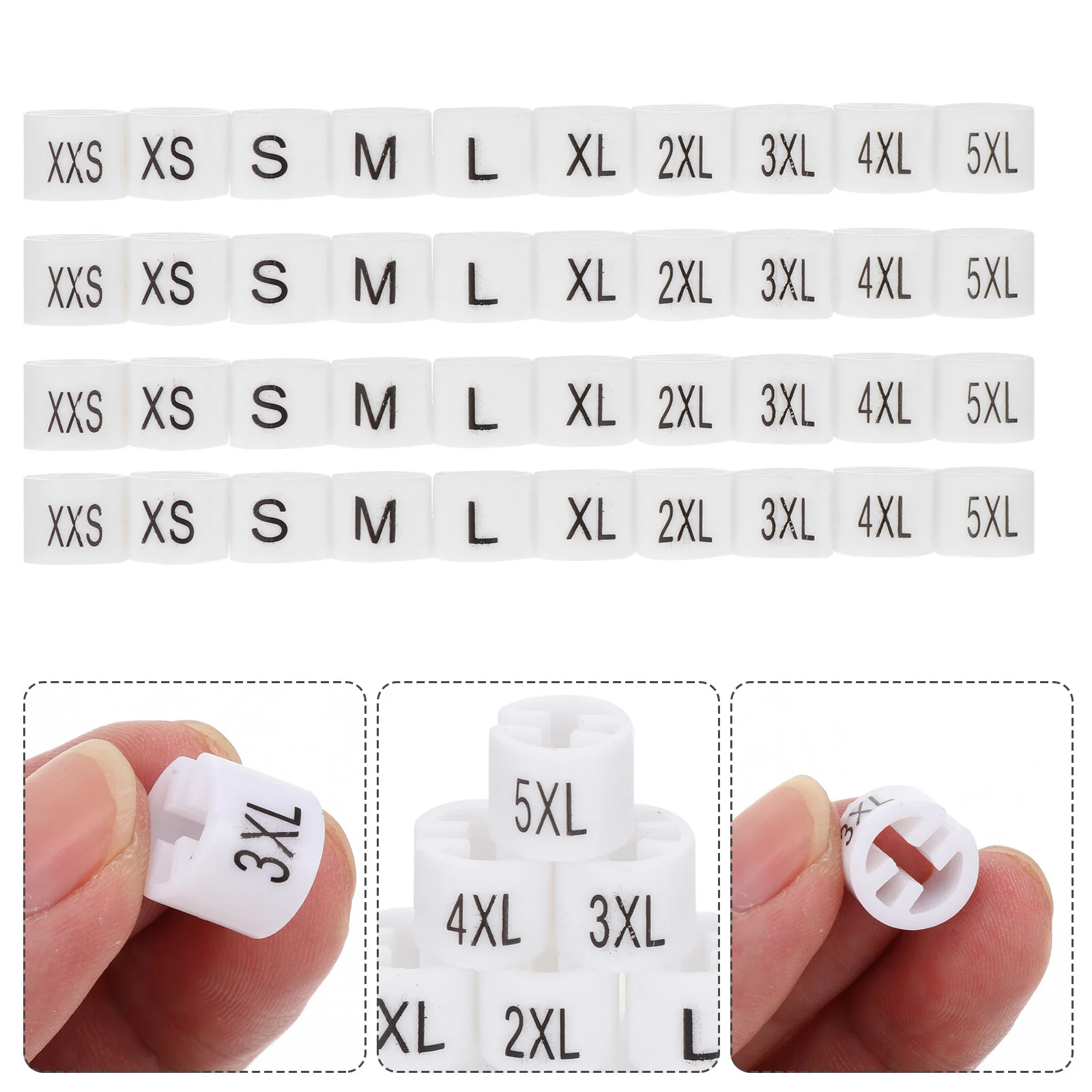 100 Pcs Hangers Plastic Electric Wire Color-Coding Garment Size Storage Sizes Tags White Baby
100 Pcs Hangers Plastic Electric Wire Color-Coding Garment Size Storage Sizes Tags White Baby