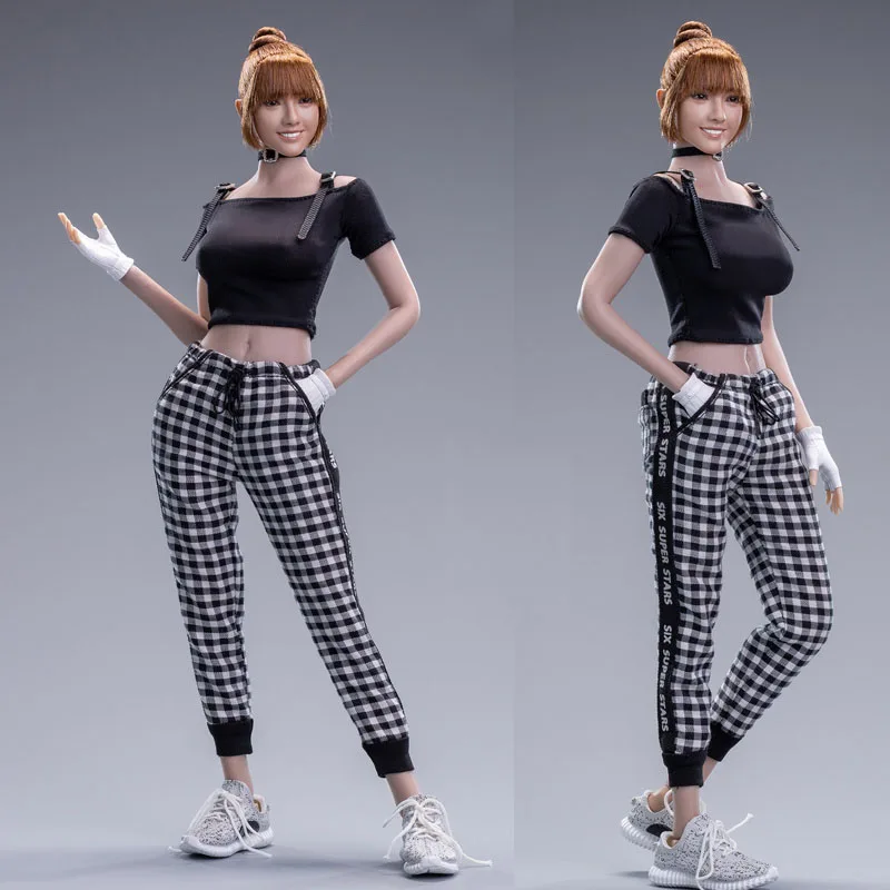 3STOYS 3S007 1/6 Female Soldiers Sexy Clothes Set Plaid Pants Black Sling T Shirt Necklace Suit Fit 12 TBL S12D Action Figure
3STOYS 3S007 1/6 Female Soldiers Sexy Clothes Set Plaid Pants Black Sling T Shirt Necklace Suit Fit 12 TBL S12D Action Figure
