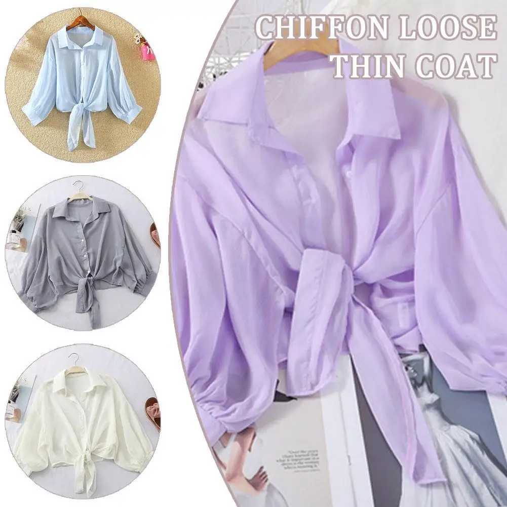 4Colors Summer Blouses Knot Women Coat Anti-UV Breathable Sun Protection Outdoor Shirt Hot 
4Colors Summer Blouses Knot Women Coat Anti-UV Breathable Sun Protection Outdoor Shirt Hot