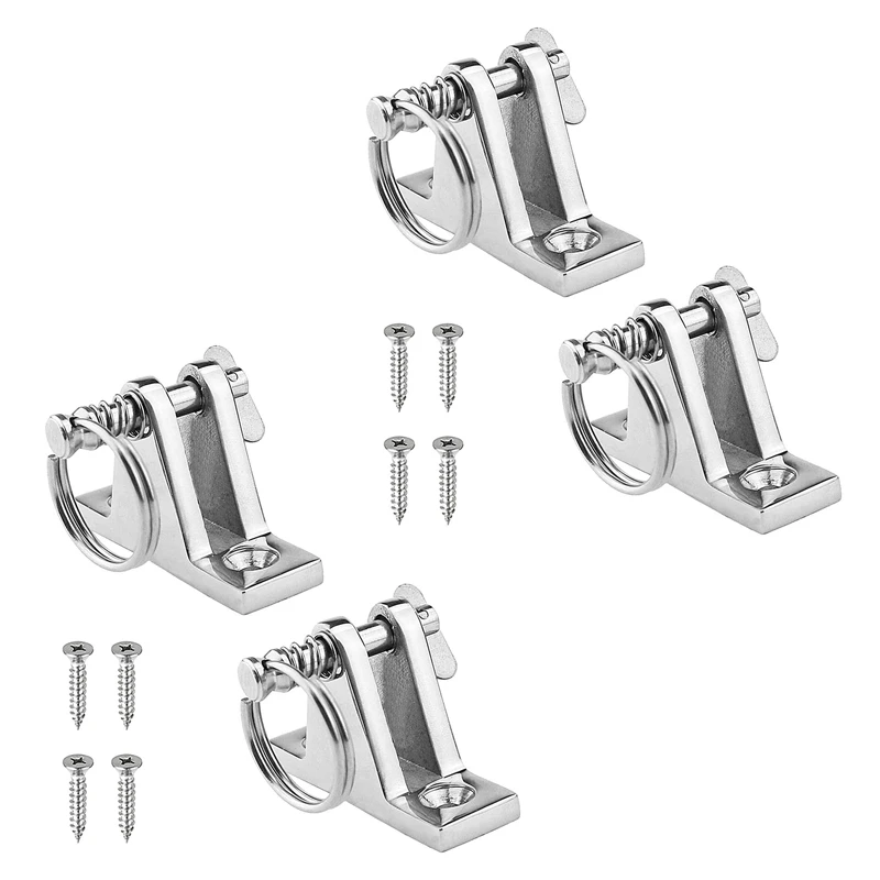 4 Pack Bimini Top 90°Deck Hinge With Removable Pin Marine Hinge Mount Bimini Top Fitting Hardware 316 Stainless Steel
4 Pack Bimini Top 90°Deck Hinge With Removable Pin Marine Hinge Mount Bimini Top Fitting Hardware 316 Stainless Steel