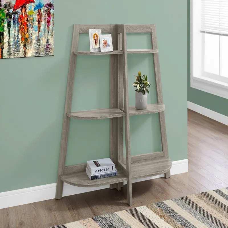 

Bookshelf, Bookcase, Etagere, 3 Tier, 48"H, Office, Bedroom, Laminate, Brown, Contemporary, Modern