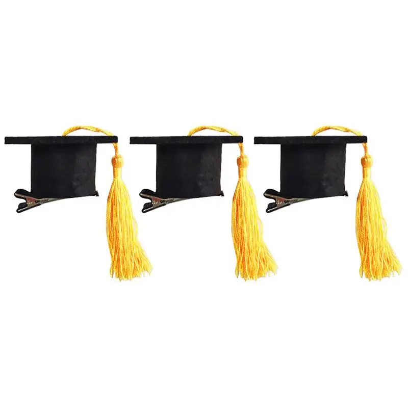 3pcs Mini Doctoral Hair Clip Graduation Hat Hairpins Tassel Headdress Graduation Party Barrettes Decoration For Adult Kids
3pcs Mini Doctoral Hair Clip Graduation Hat Hairpins Tassel Headdress Graduation Party Barrettes Decoration For Adult Kids