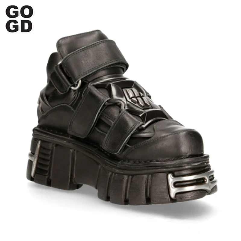 GOGD Brand Fashion Women's Platform Ankle Boots 2023 New Dark Punk Style High Heels Metal Decoration Design Y2k Gothic Shoes INS
GOGD Brand Fashion Women's Platform Ankle Boots 2023 New Dark Punk Style High Heels Metal Decoration Design Y2k Gothic Shoes INS