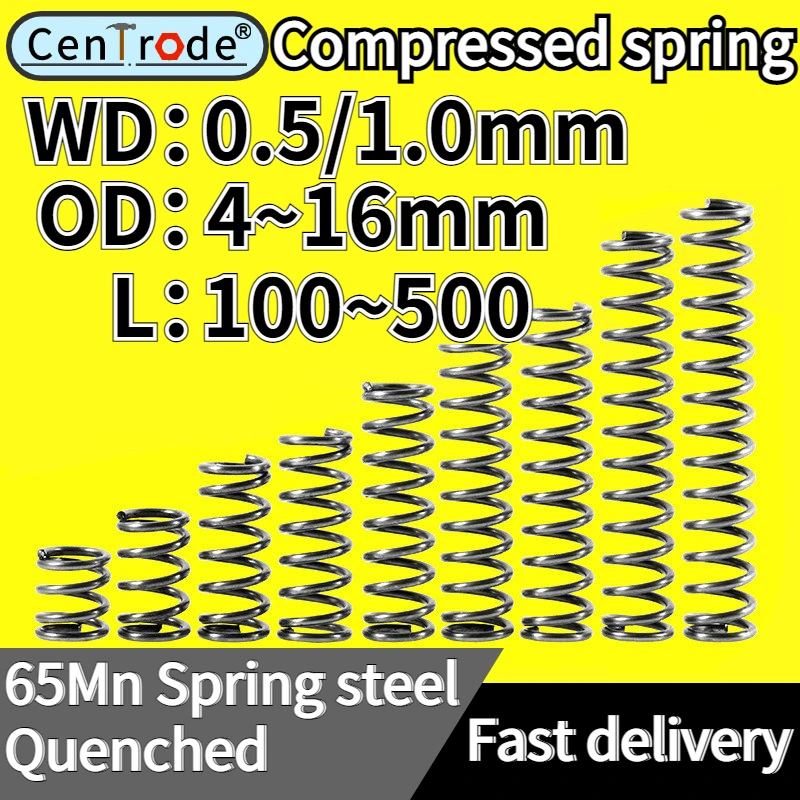 100-500mm Long Spring Wire Diameter 0.5/1.0mm Mechanical Spring 65M You Spring Steel Compression Spring Elastic Coil Resorte
100-500mm Long Spring Wire Diameter 0.5/1.0mm Mechanical Spring 65M You Spring Steel Compression Spring Elastic Coil Resorte