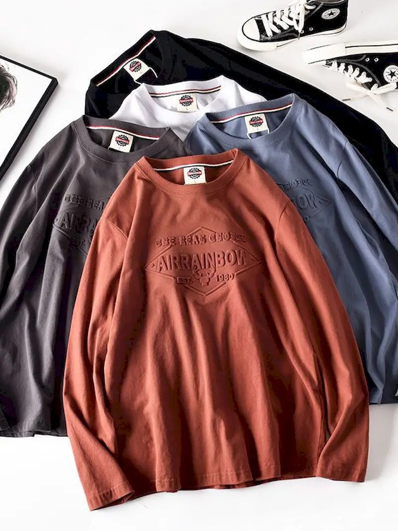2022 Autumn New Men's Fashion 100% Cotton Letter Printed T-shirt Long-Sleeved O-neck American Retro Bottoming Shirt T Washed Old
2022 Autumn New Men's Fashion 100% Cotton Letter Printed T-shirt Long-Sleeved O-neck American Retro Bottoming Shirt T Washed Old