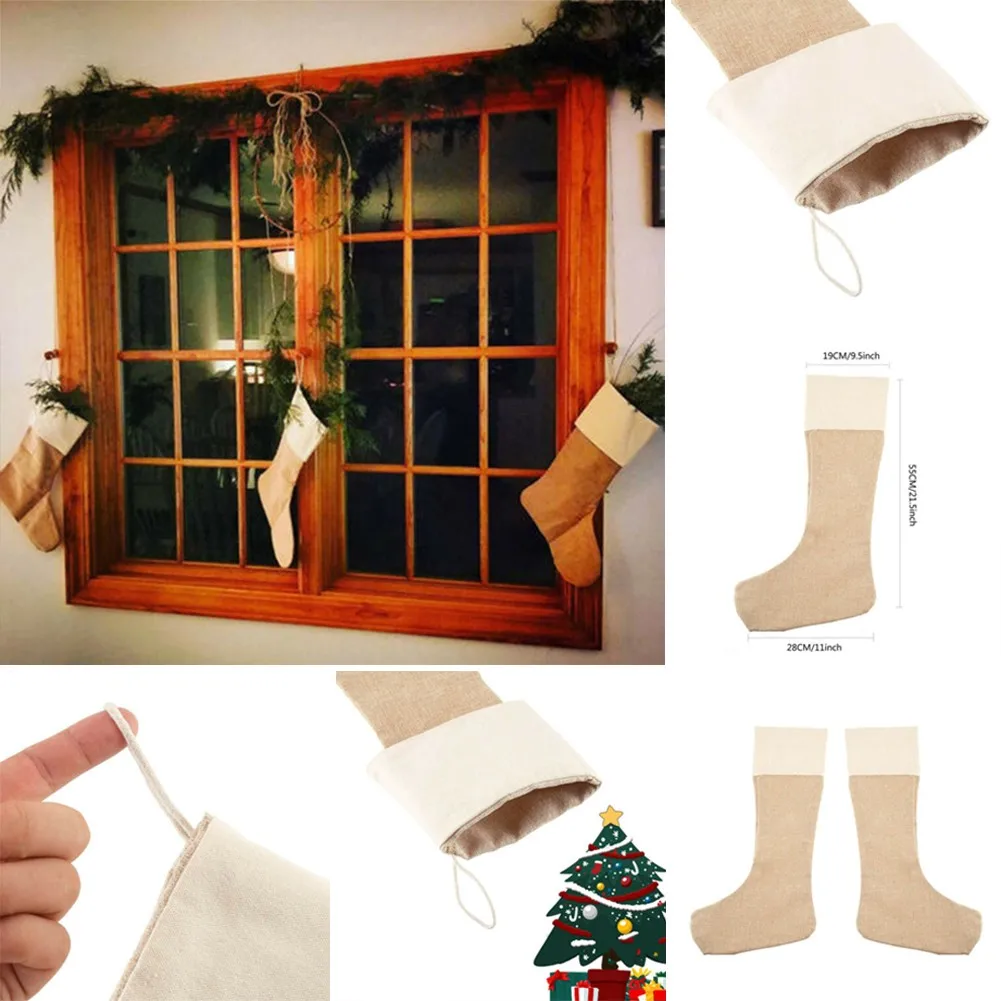 Christmas Stocking Burlap Christmas Stocking Christmas Tree Hanging Decoration Christmas Holiday Gift Bags Gifts For New Year
Christmas Stocking Burlap Christmas Stocking Christmas Tree Hanging Decoration Christmas Holiday Gift Bags Gifts For New Year